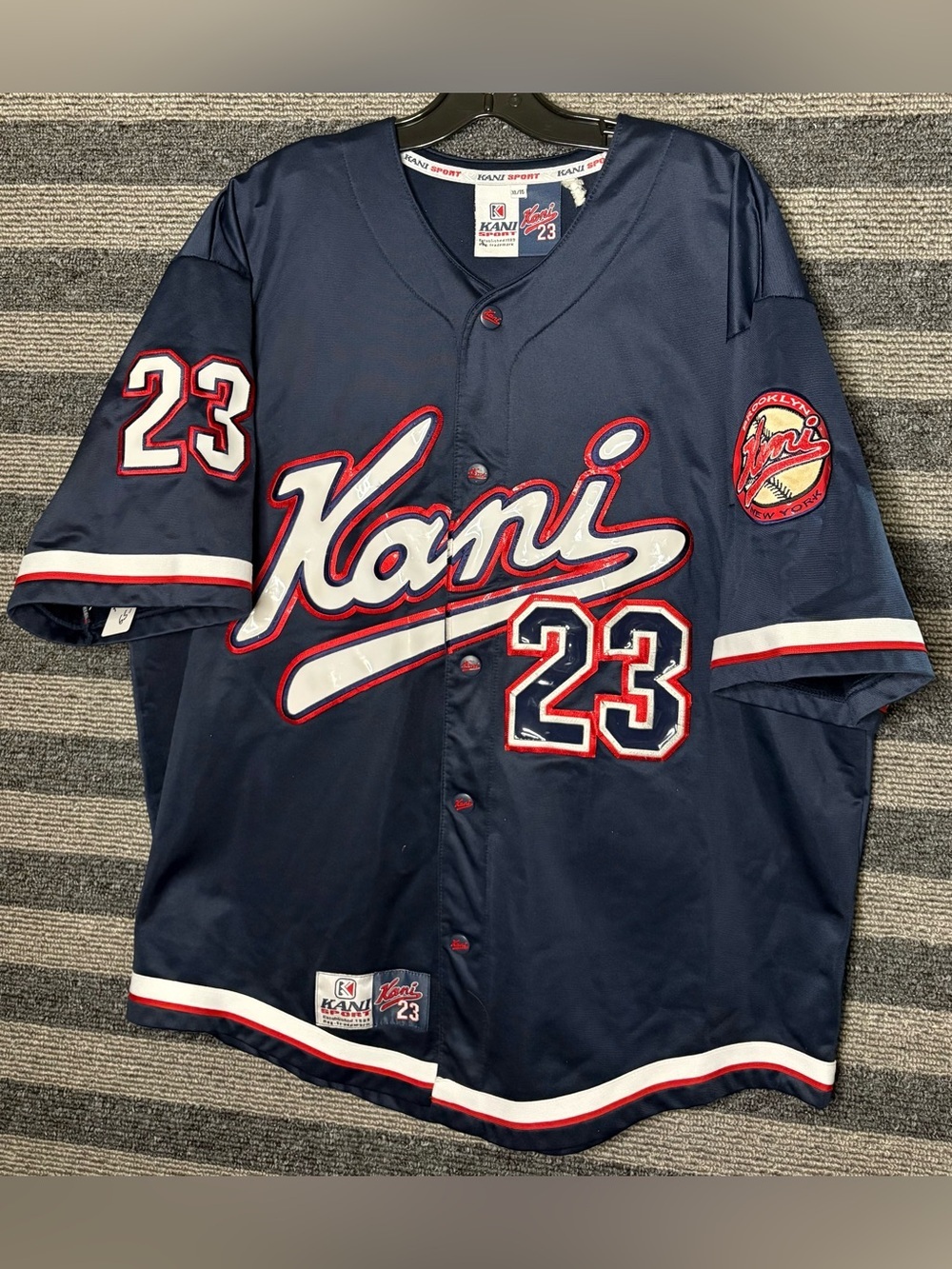Vintage 90’s Karl Kani Navy Blue #23 Baseball Jersey Men’s XL EUC